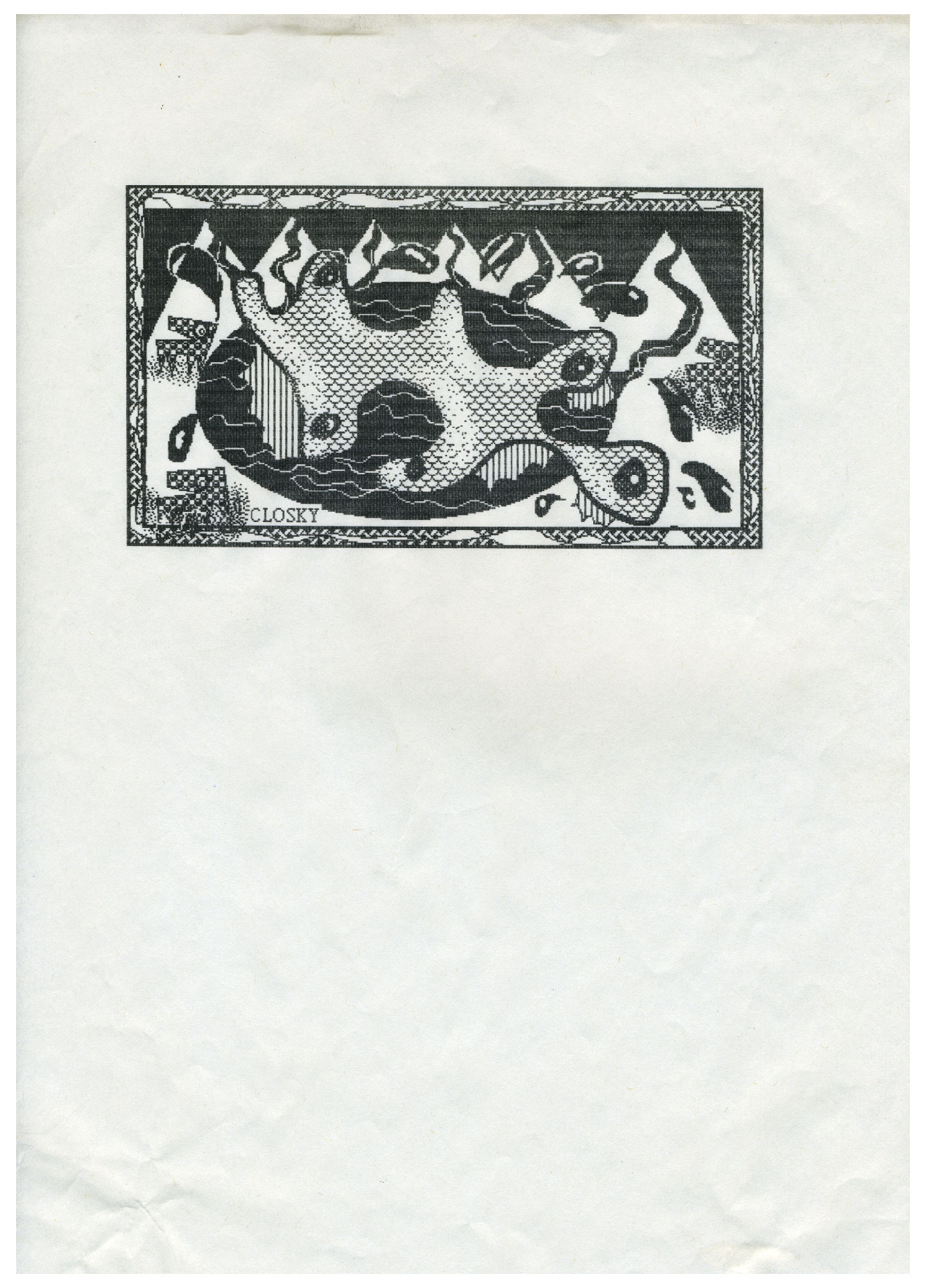 Claude Closky, ‘Untitled (7),’ 1984, computer drawing, 29,7 x 21 cm.